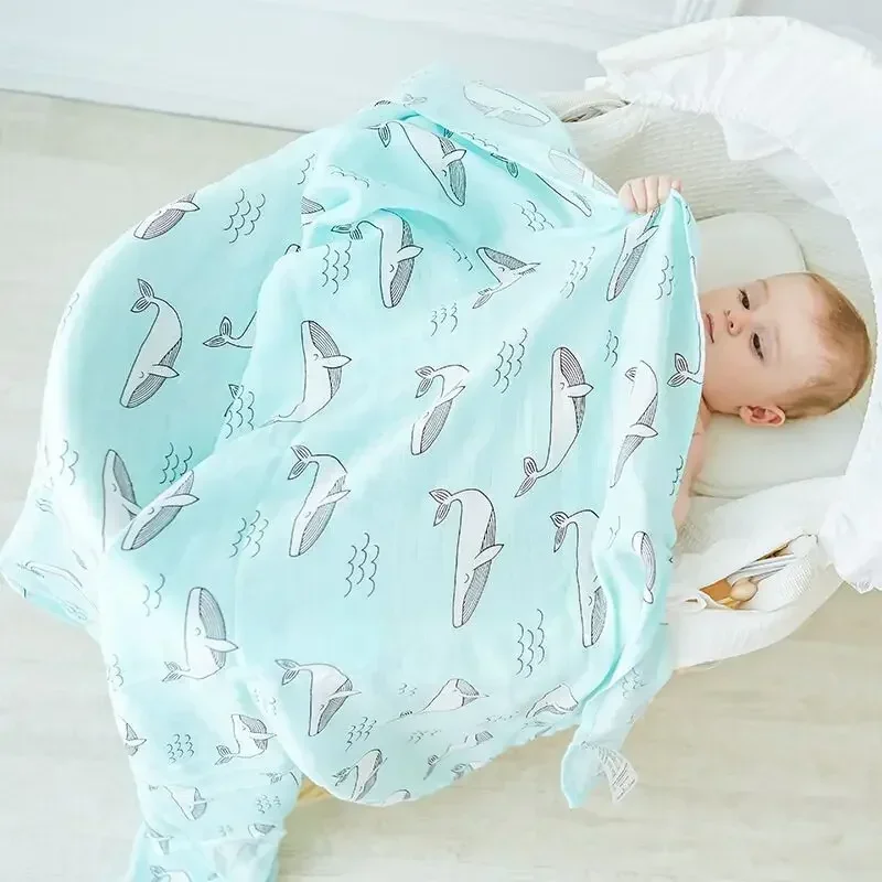 Swaddle Blanket Muslin - Drzewo muślinowe noworodek muślinowy otulacz dla