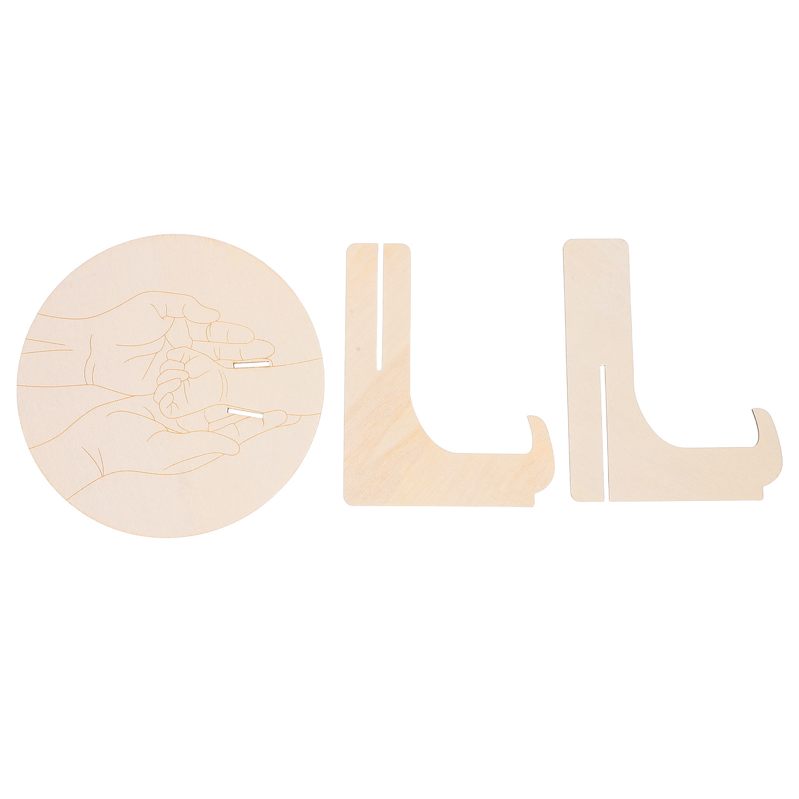 Baby Nursery Keepsake - 1 Zestaw Grawerowany Okrągły Drewniany Uchwyt