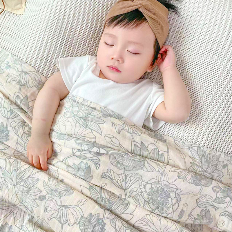 Swaddle Blanket Muslin - Bawełniany otulacz dla niemowląt Kocyk muślinowy