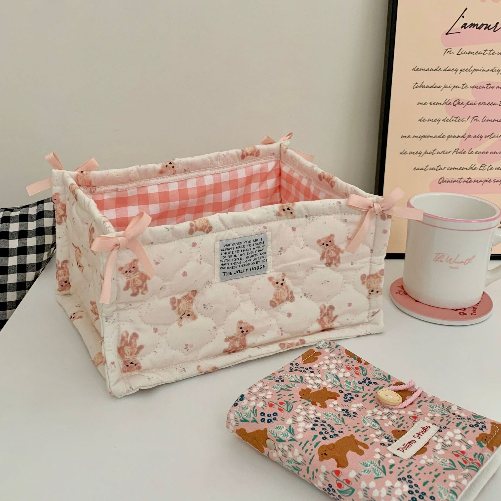 Storage Basket Fabric - Kosz na pieluchy dla niemowląt, składany
