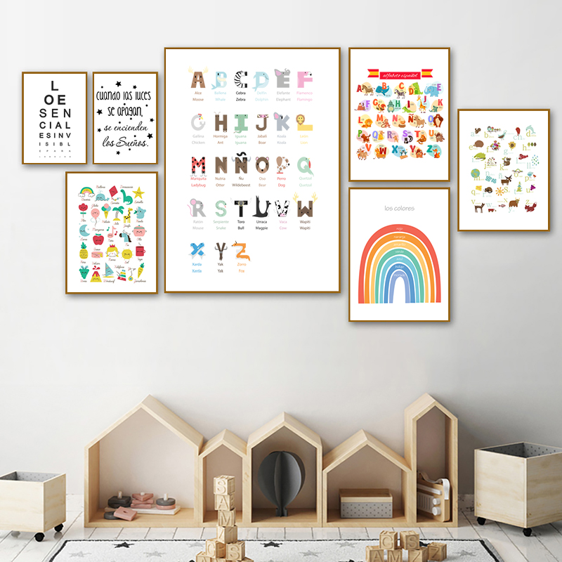 Baby Nursery Quotes - Hiszpańska dekoracja sypialni dla dzieci Obraz