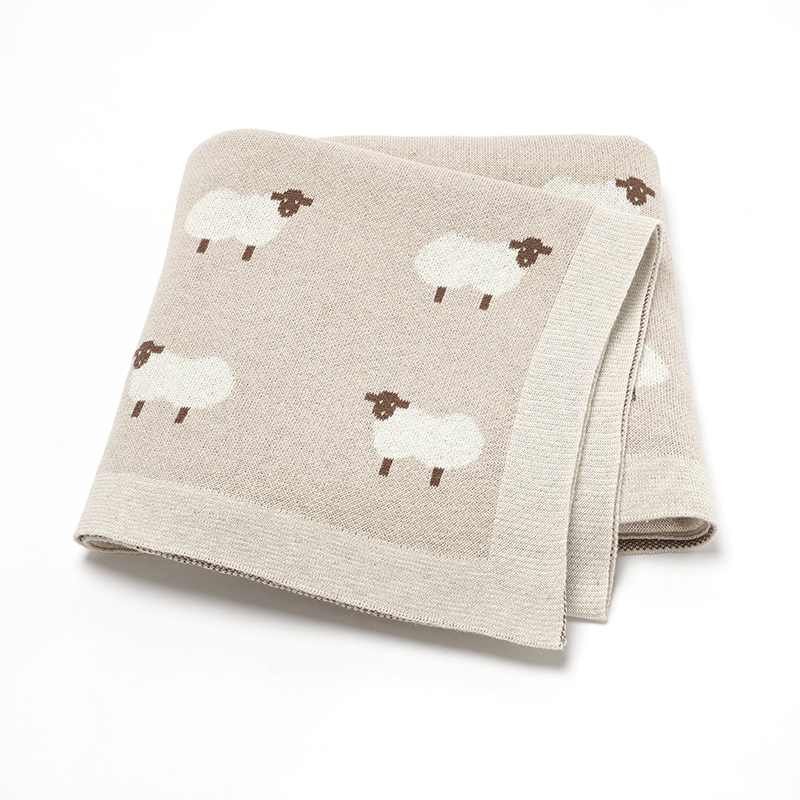 Swaddle Blanket Muslin - Śliczne nadruk z owcą muślin nowonarodzone