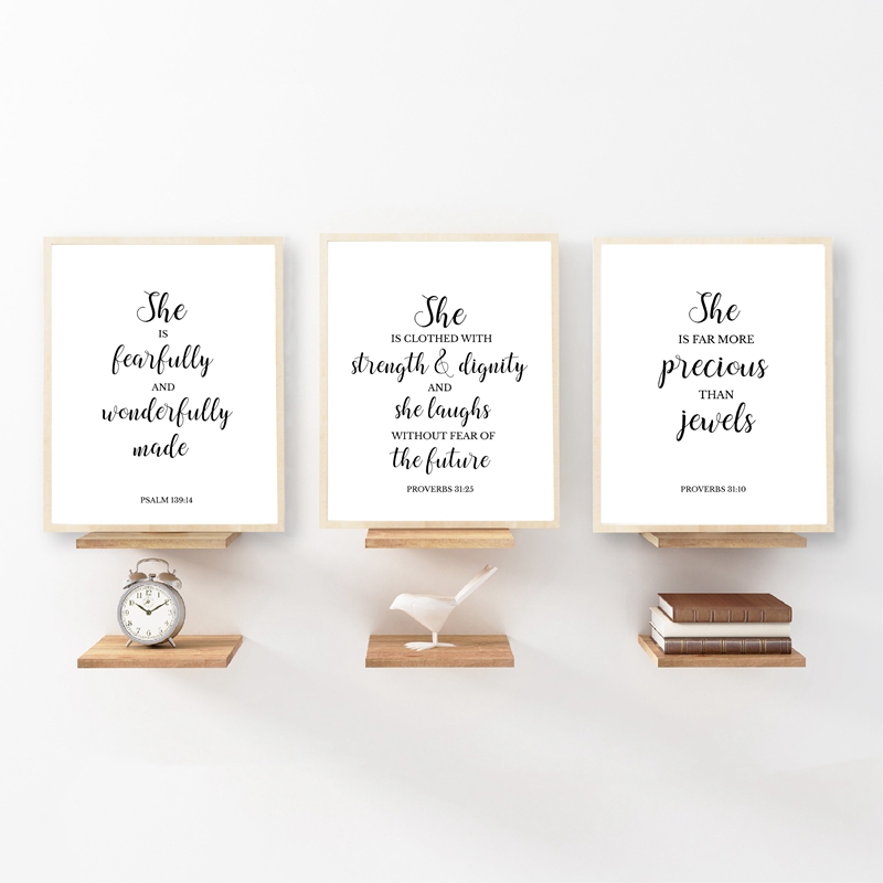 Baby Nursery Quotes - Wersety biblijne cytat Christian obraz ścienny