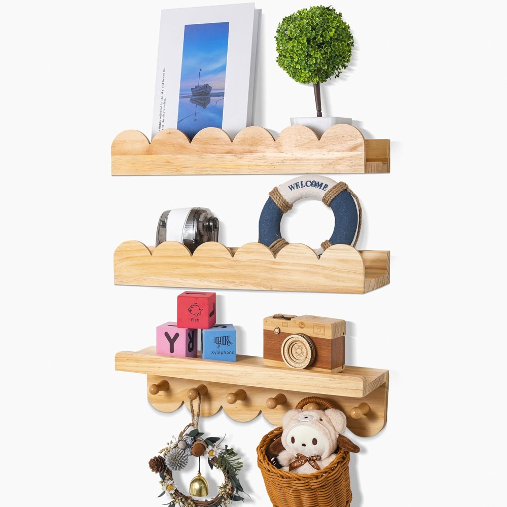 Baby Nursery Floating Shelves - Półki do pokoju dziecięcego 3 szt.