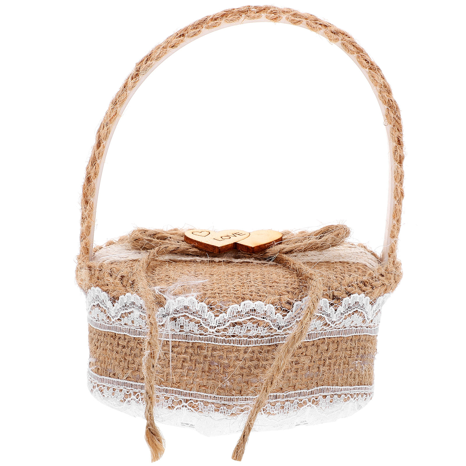 Storage Basket Fabric - Delikatny Drewniany Koszyk na Pierścionki z