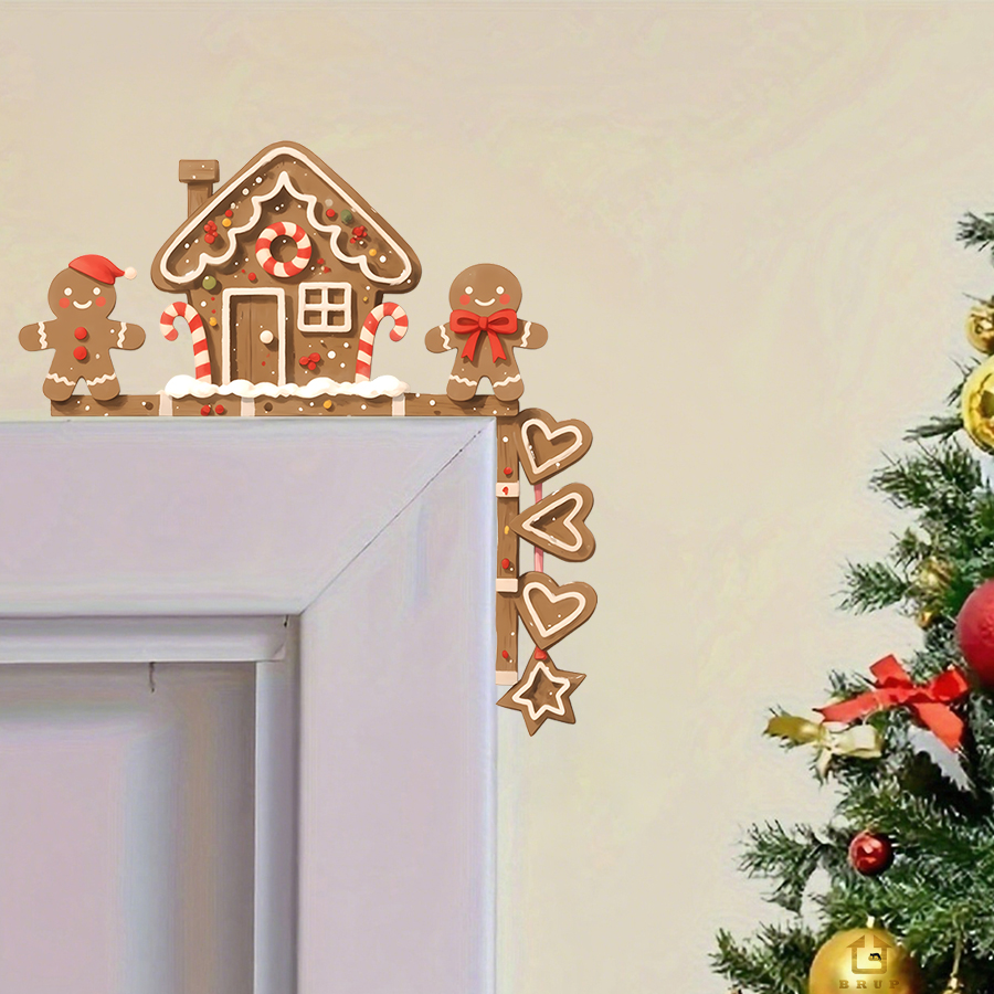 Baby Nursery Wall Decor - Naklejka Ścienna Świąteczna Piernikowy Domek i
