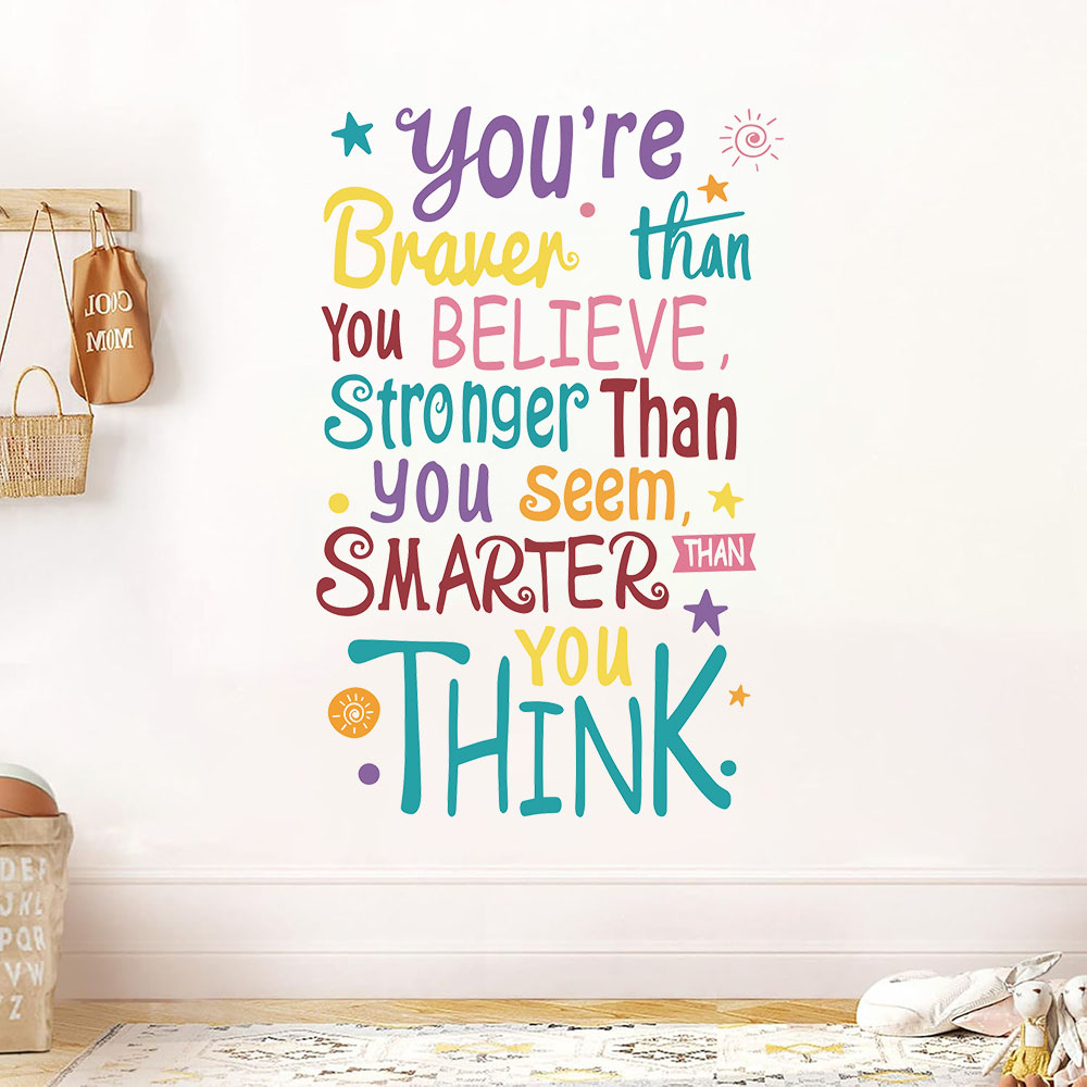 Baby Nursery Quotes - Naklejki ścienne z napisem: Jesteś Odważny,