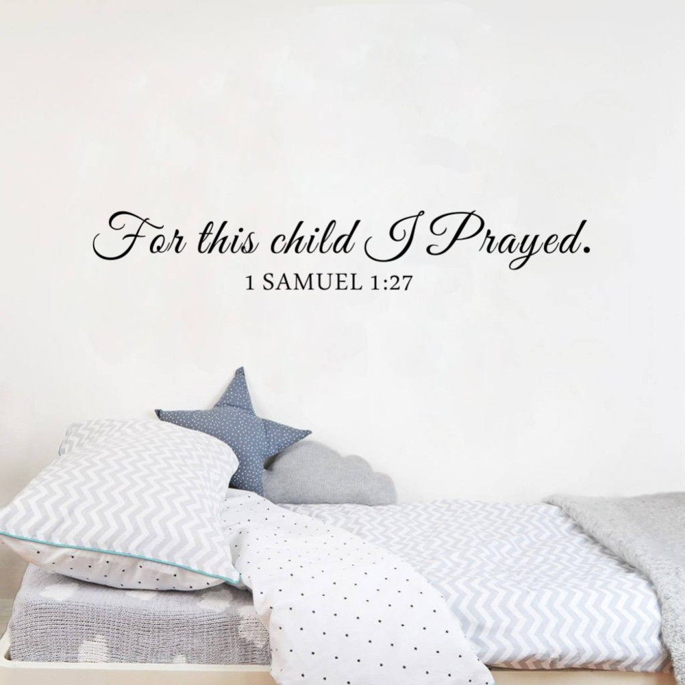 Baby Nursery Quotes - Dla tego dziecka modlę się Samuel