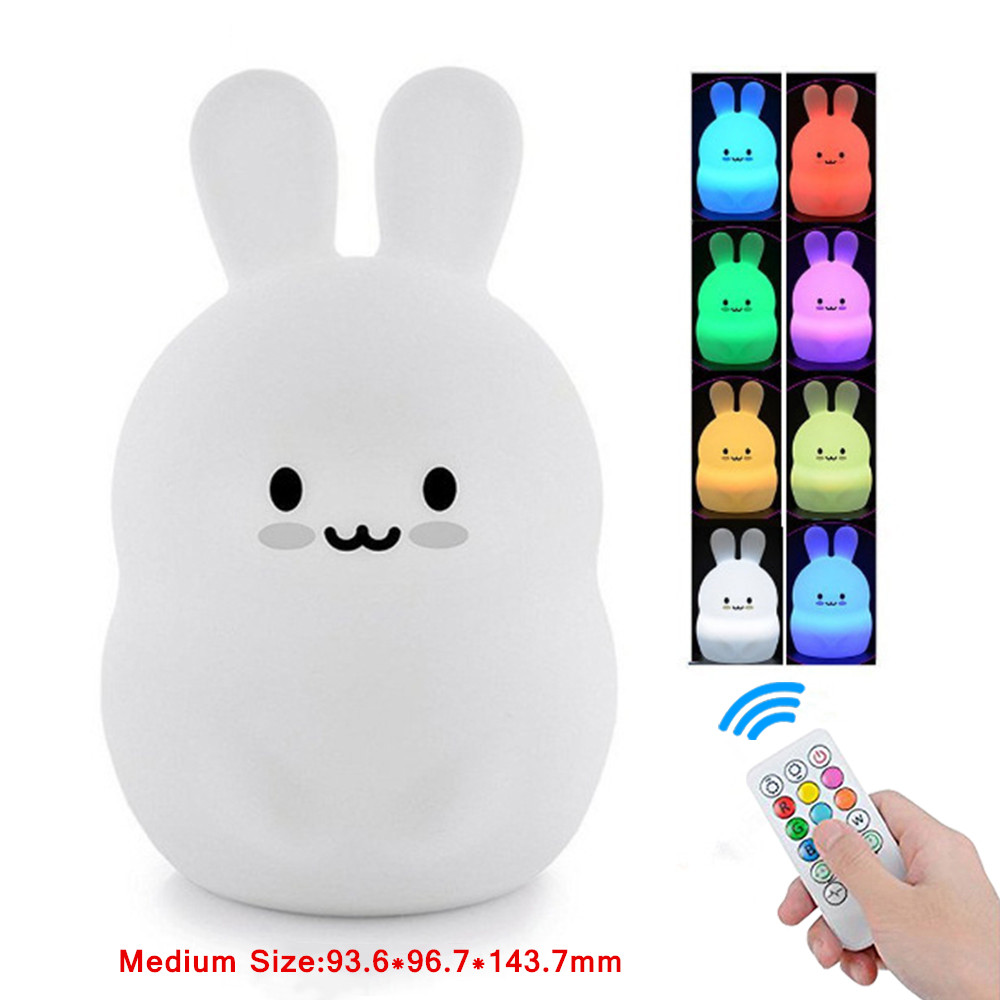 Baby Nursery Lamp - Czujnik dotykowy Królik Lampka nocna Zdalne