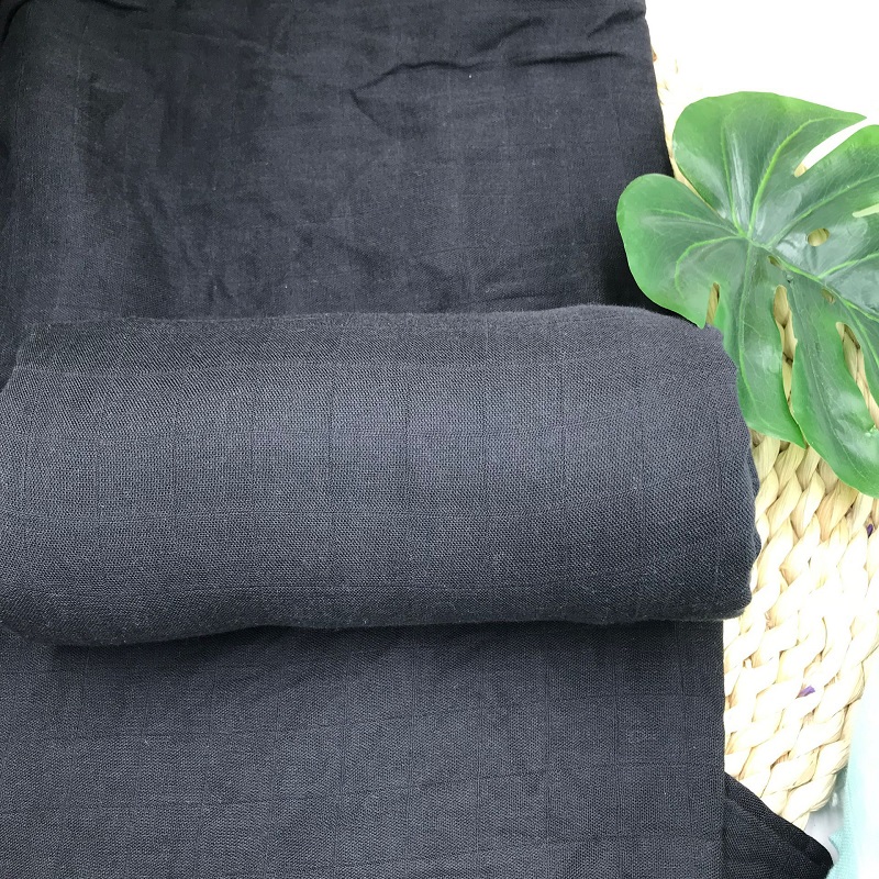 Swaddle Blanket Muslin - Czarny Otulacz dla Niemowląt Ultra Miękki
