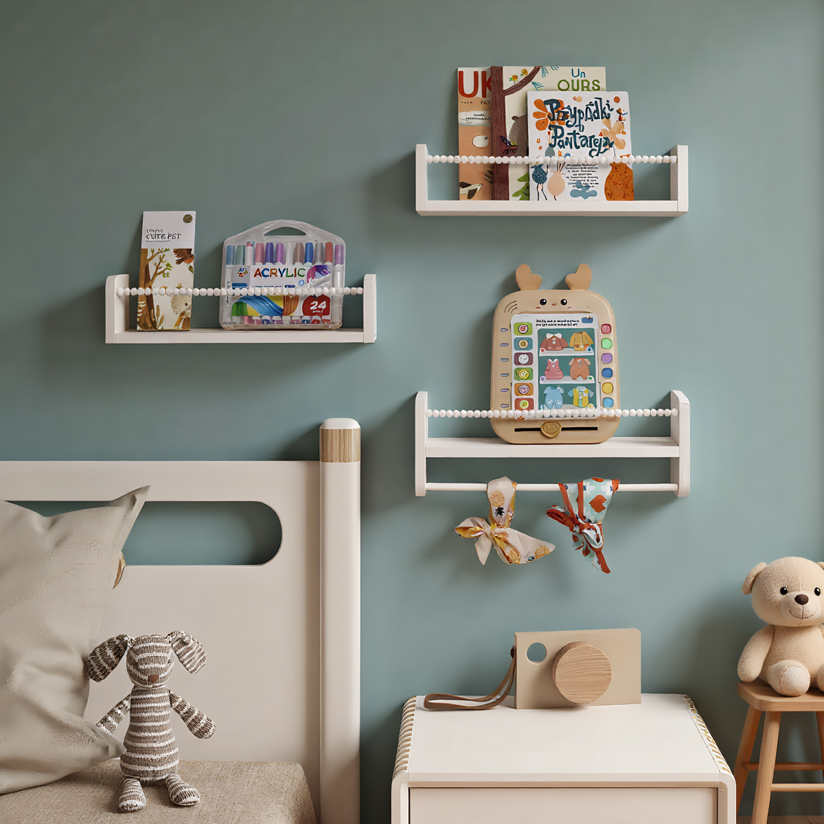 Baby Nursery Floating Shelves - Półki wiszące na książki do pokoju