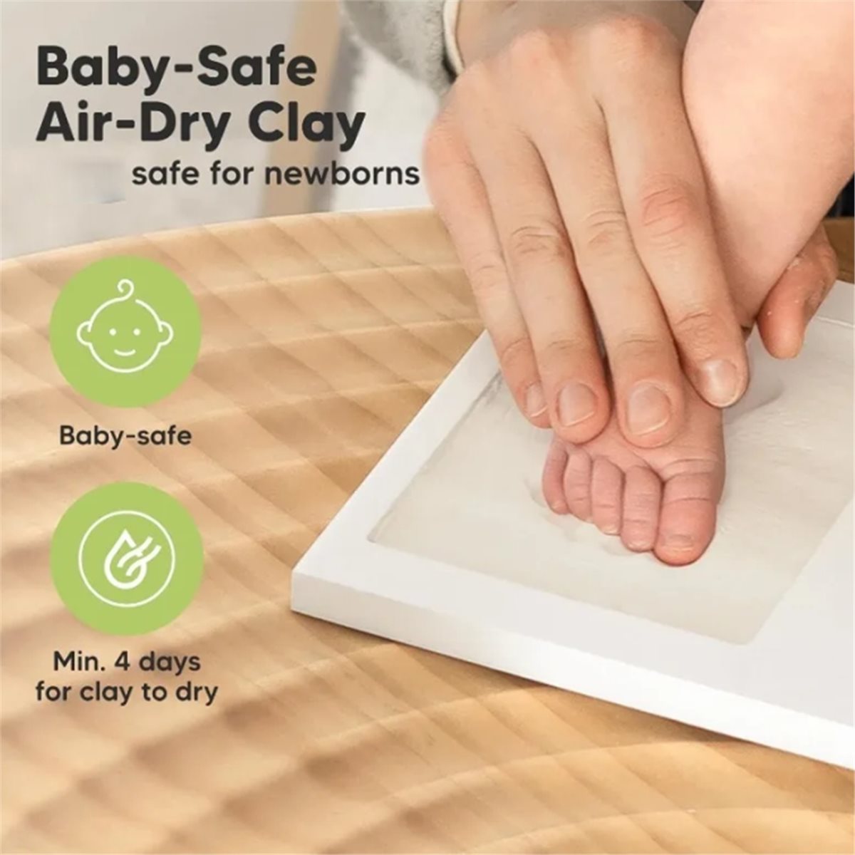 Baby Nursery Keepsake - Zestaw do przechowywania odcisków dłoni i