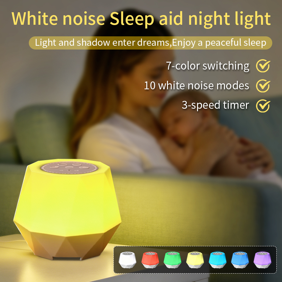 Baby Nursery Lamp - Lampka nocna z funkcją białego szumu,