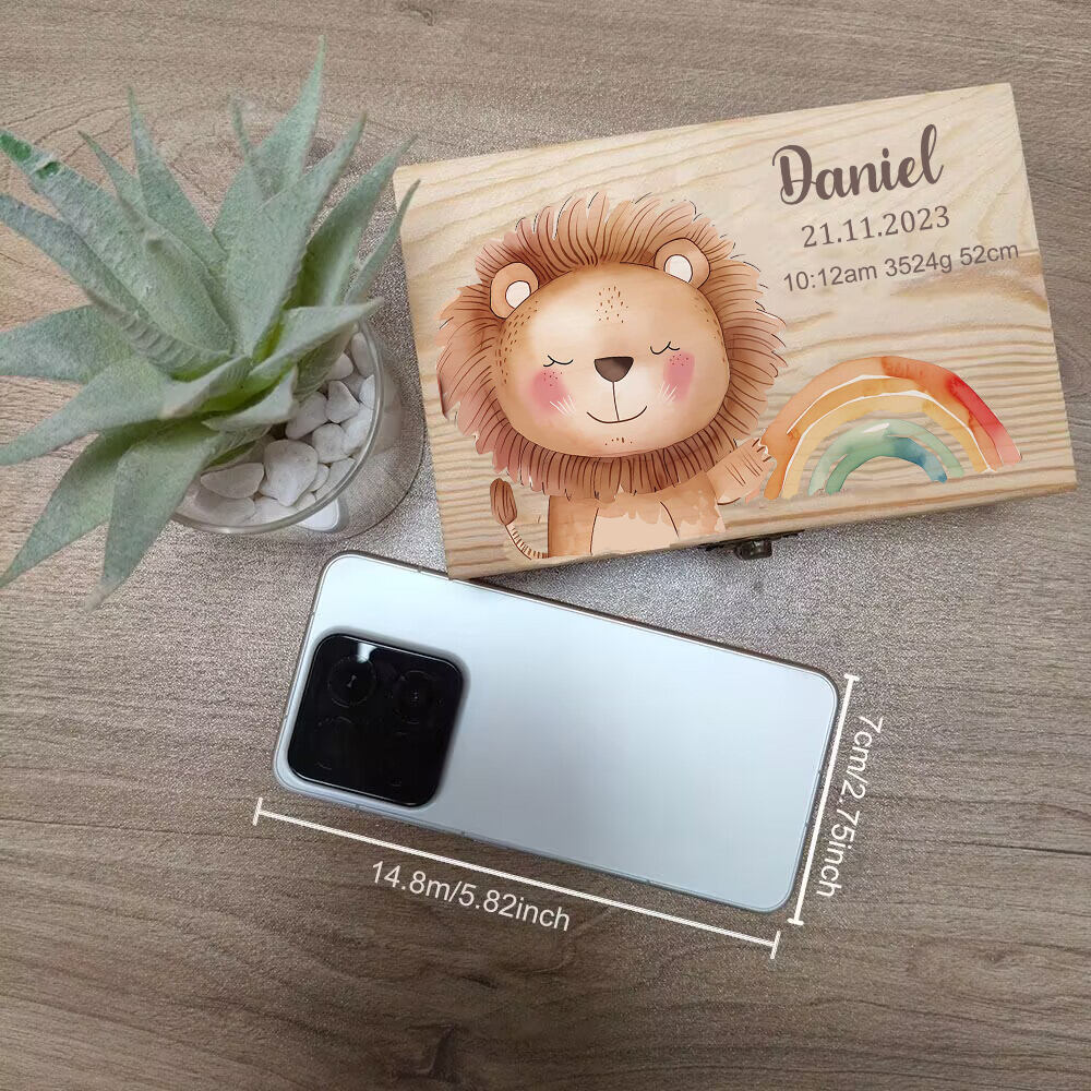 Personalizowane drewniane pude – Baby Keepsake Box recenzja i cena