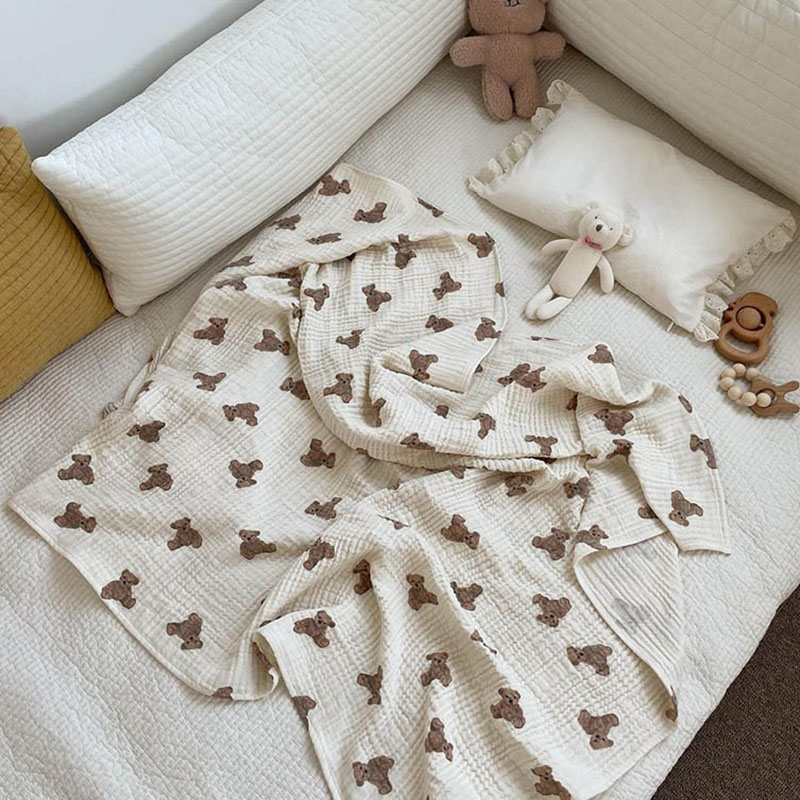 Niedźwiedź Print Koce dla niem – Swaddle Blanket Muslin recenzja i cena