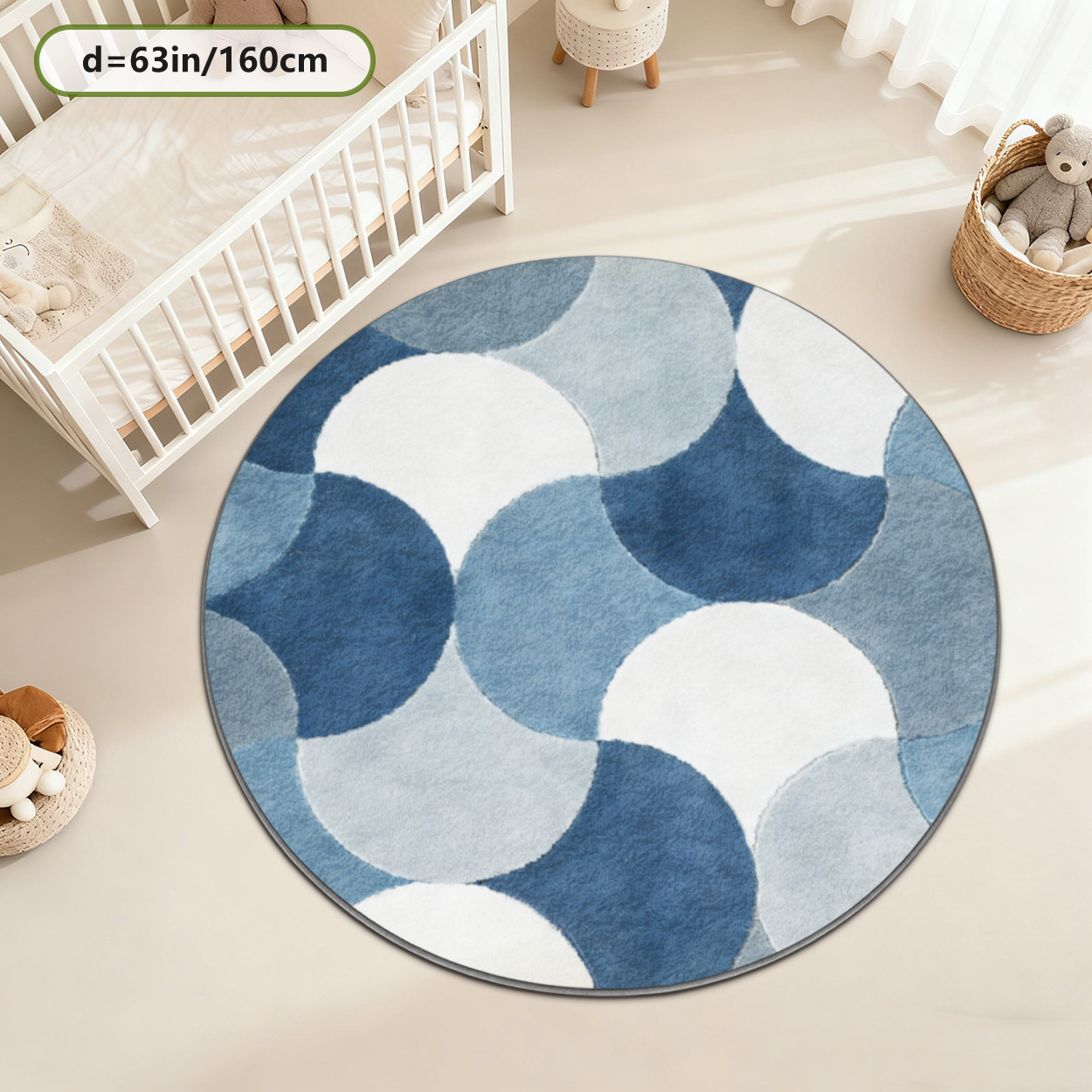 Dziecięcy okrągły dywan z nieb – Baby Nursery Carpet recenzja i cena