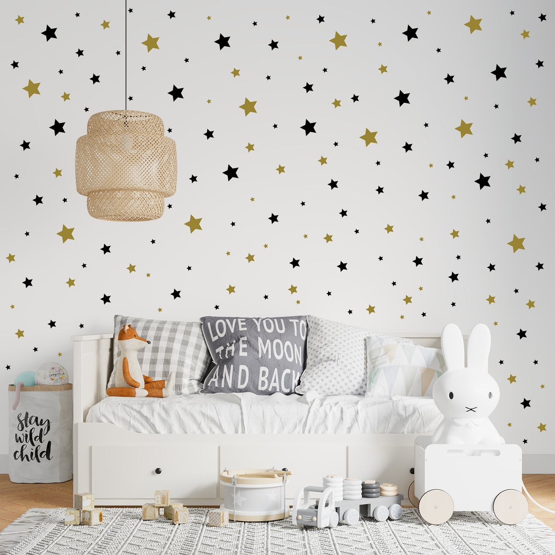 Cartoon 65Pcs Star Wall Sticke – Baby Nursery Labels recenzja i cena