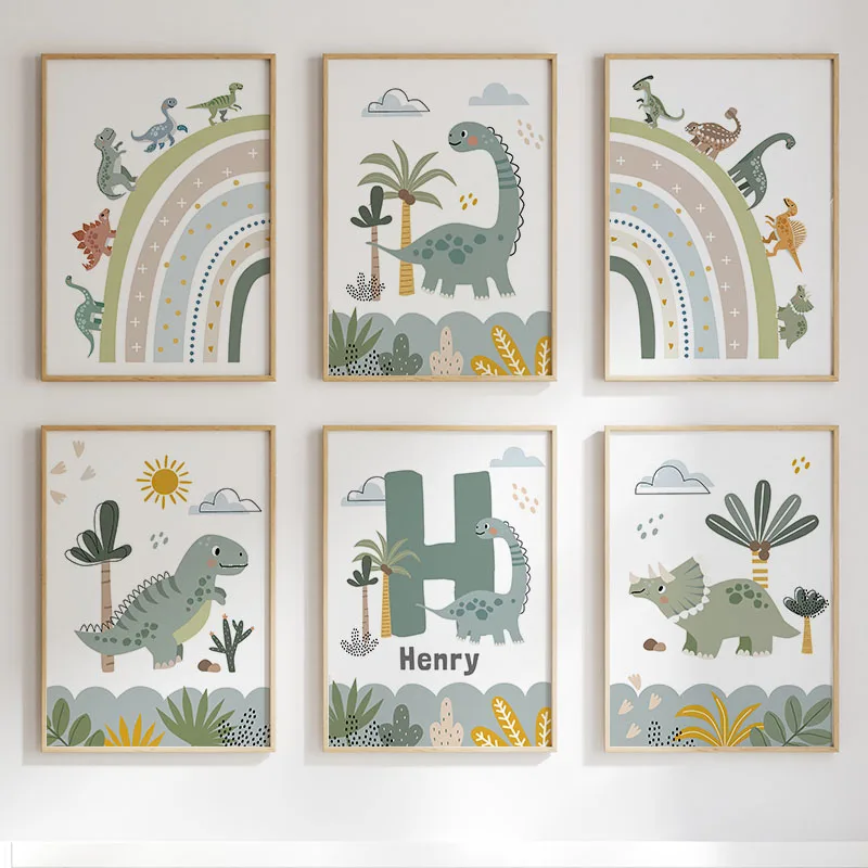 Urocze dinozaury T-Rex Brachio – Baby Nursery Wall Decor recenzja i cena