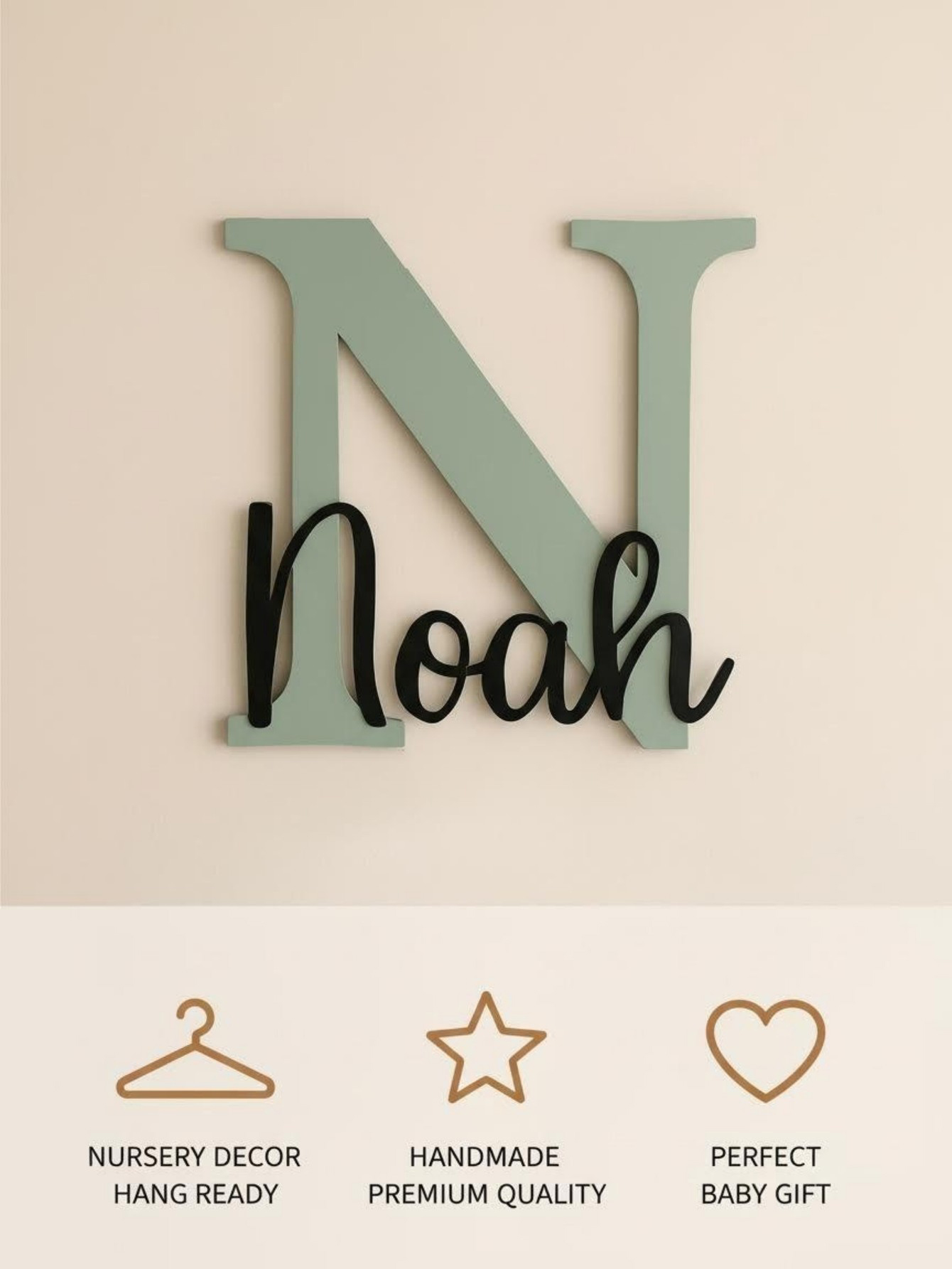Personalizowana drewniana tabl – Baby Nursery Wall Decor recenzja i cena