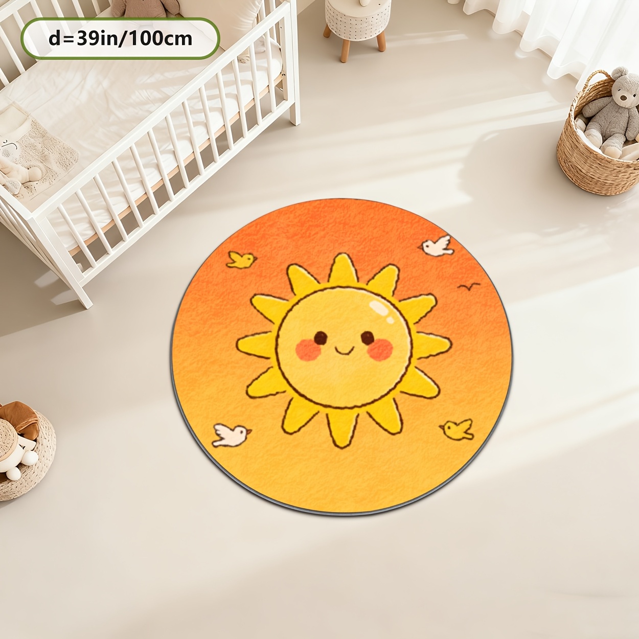 Dziecięcy okrągły dywan słonec – Baby Nursery Carpet recenzja i cena