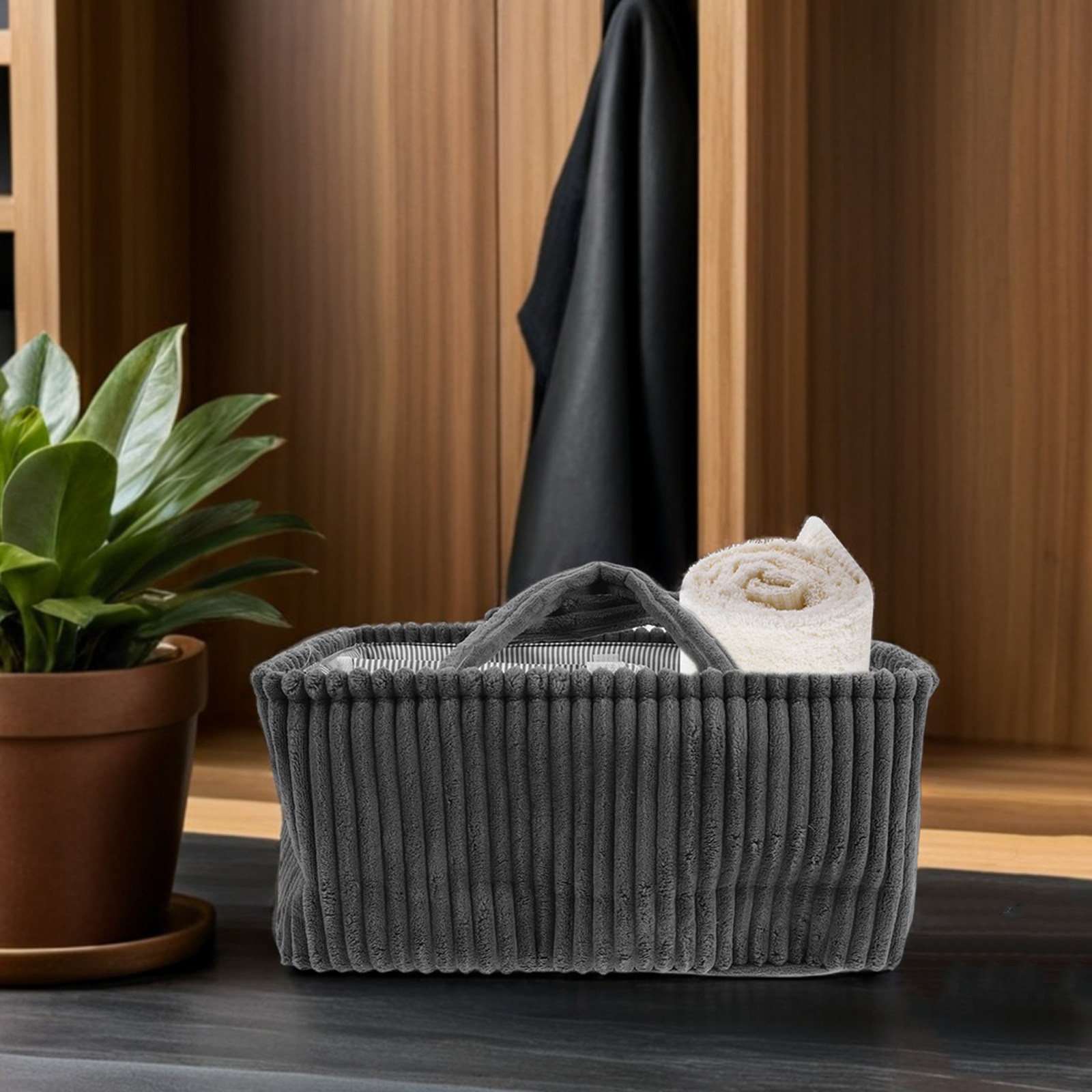 Kosz na pieluchy z sztruksu z  – Storage Basket Fabric recenzja i cena