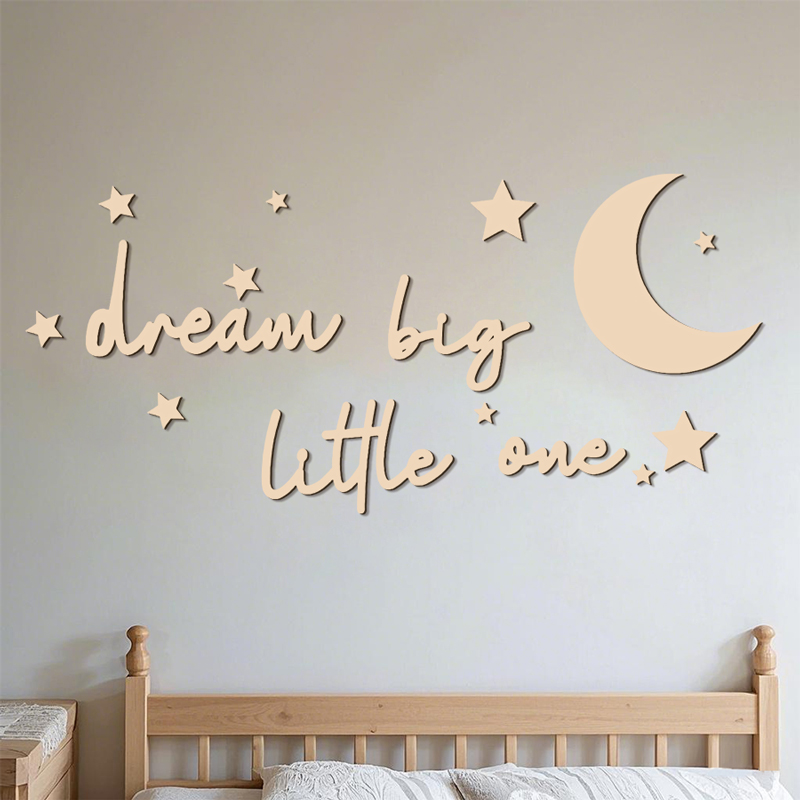 Dream Big Little One Drewniane – Baby Nursery Labels recenzja i cena