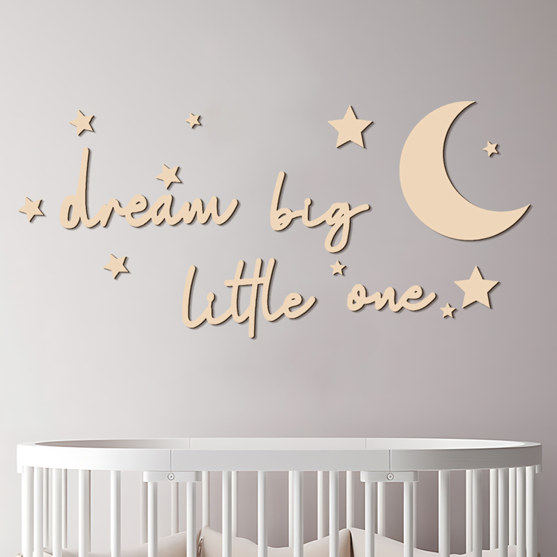 Dream Big Little One Drewniane – Baby Nursery Labels recenzja i cena