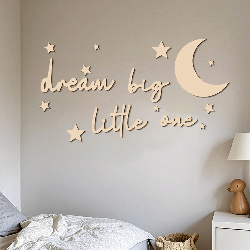 Dream Big Little One Drewniane – Baby Nursery Labels recenzja i cena