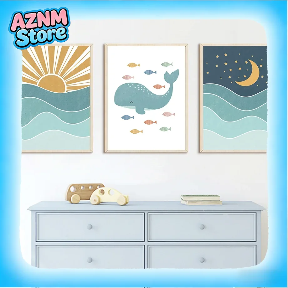 Ryba Wieloryb Mewa Wschód Słoń – Baby Nursery Quotes recenzja i cena