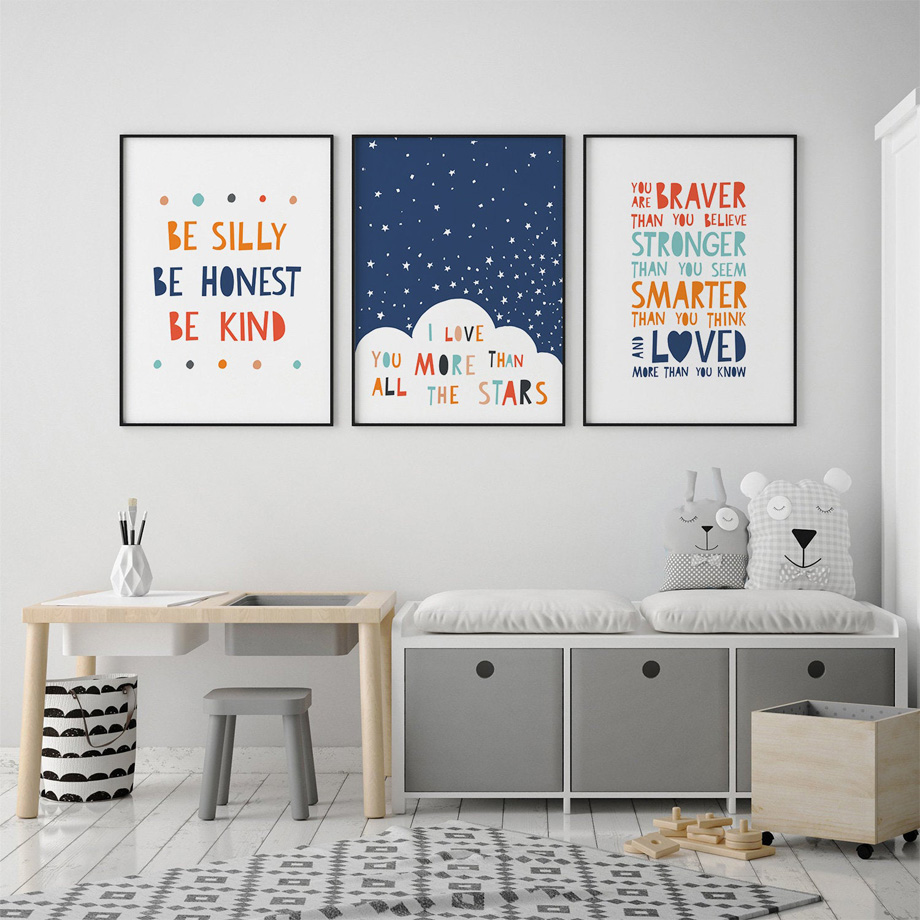 Kreskówkowe inspirujące cytaty – Baby Nursery Quotes recenzja i cena
