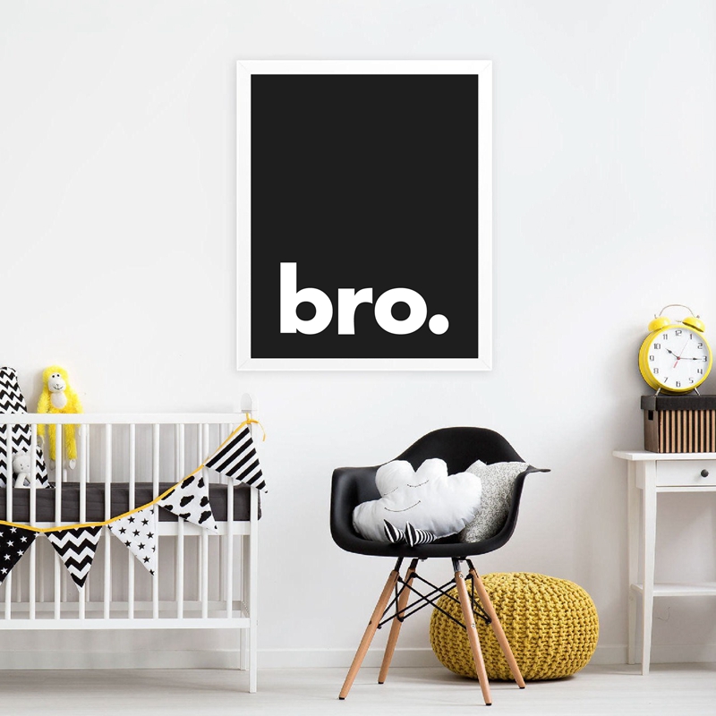 Bracie. Drukuj minimalistyczny – Baby Nursery Quotes recenzja i cena