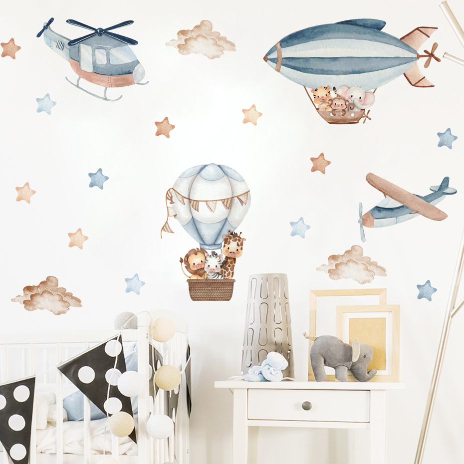 Akwarela Zwierzęta Balon na go – Baby Nursery Labels recenzja i cena
