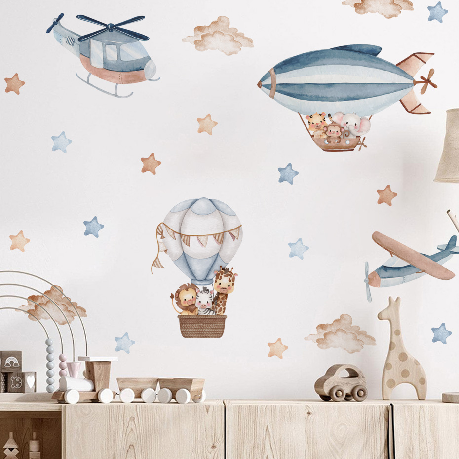 Akwarela Zwierzęta Balon na go – Baby Nursery Labels recenzja i cena