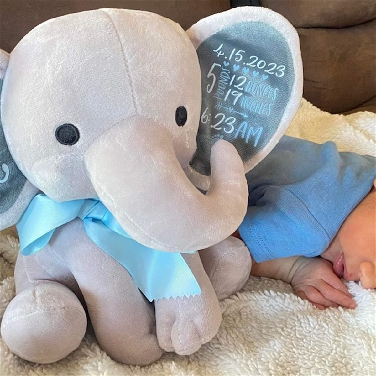 Pluszowy słonik z personalizow – Baby Nursery Keepsake recenzja i cena