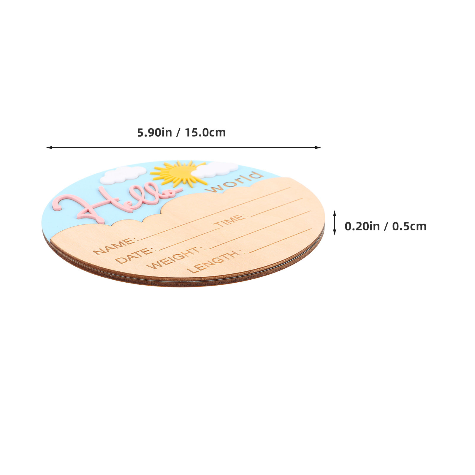 Drewniana tabliczka z informac – Baby Nursery Keepsake recenzja i cena