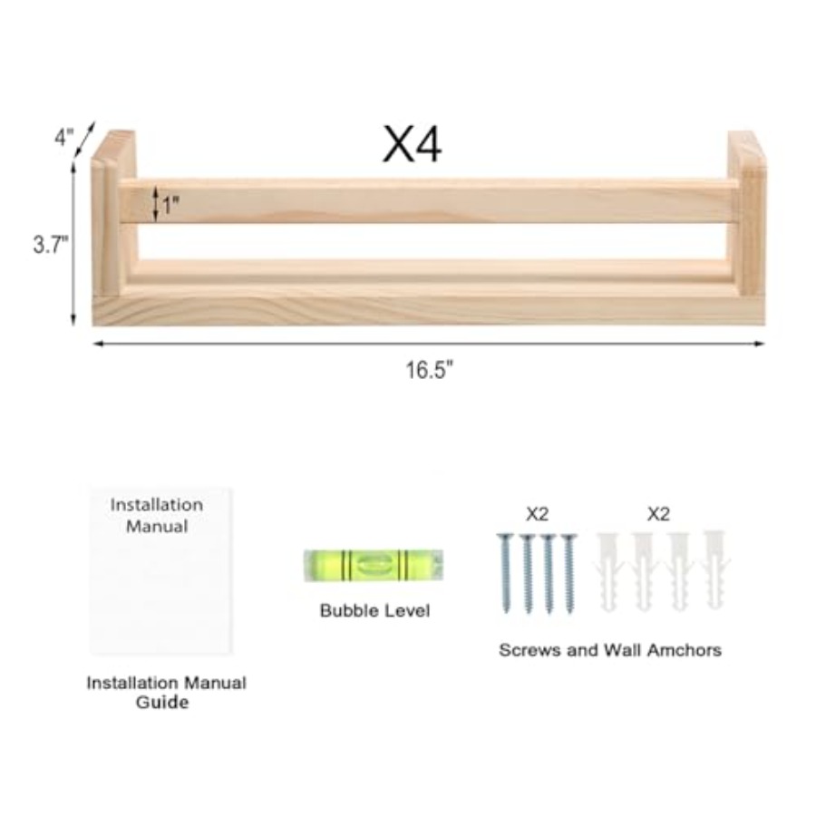 Zestaw 4 półek do pokoju dziec – Baby Nursery Floating Shelves recenzja i cena