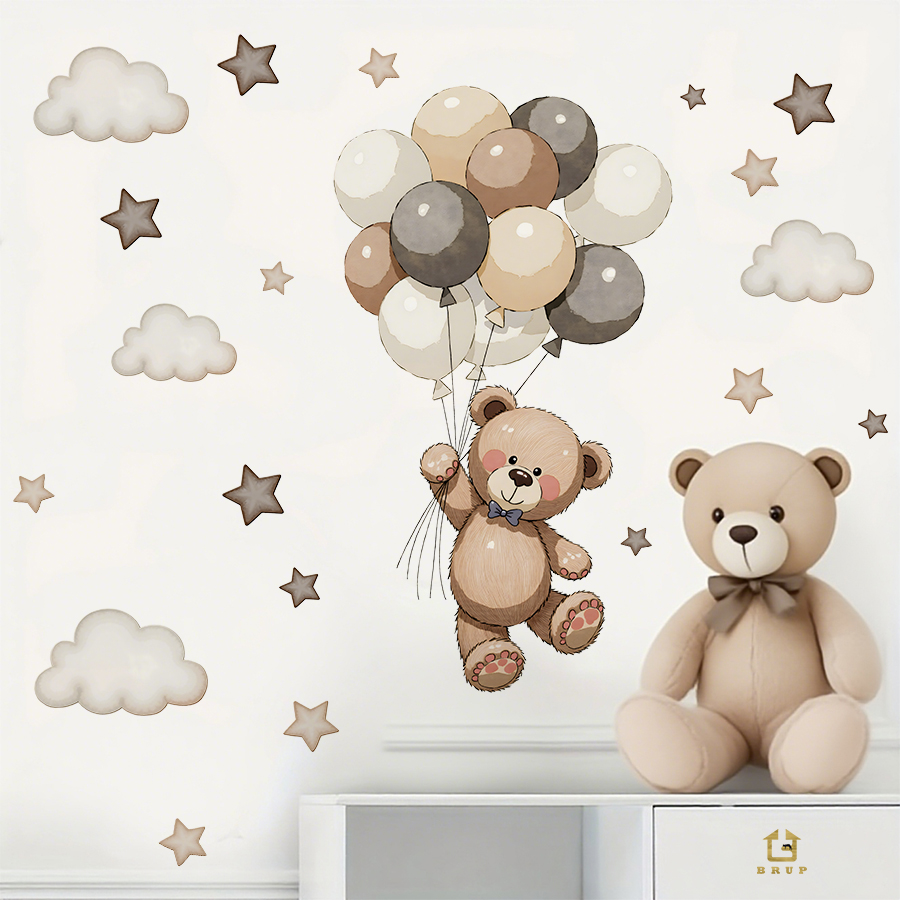 Urocze naklejki ścienne z misi – Baby Nursery Labels recenzja i cena