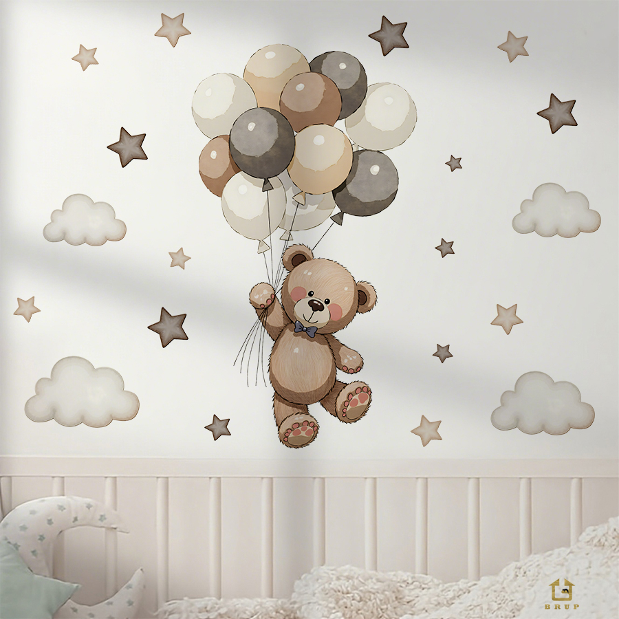 Urocze naklejki ścienne z misi – Baby Nursery Labels recenzja i cena