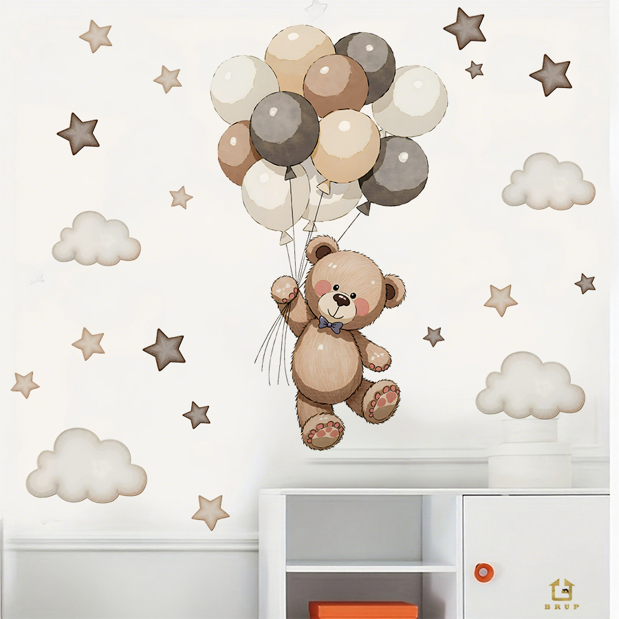 Urocze naklejki ścienne z misi – Baby Nursery Labels recenzja i cena
