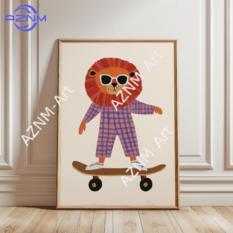 1 szt. Zabawny plakat ze zwier – Baby Nursery Wall Decor recenzja i cena