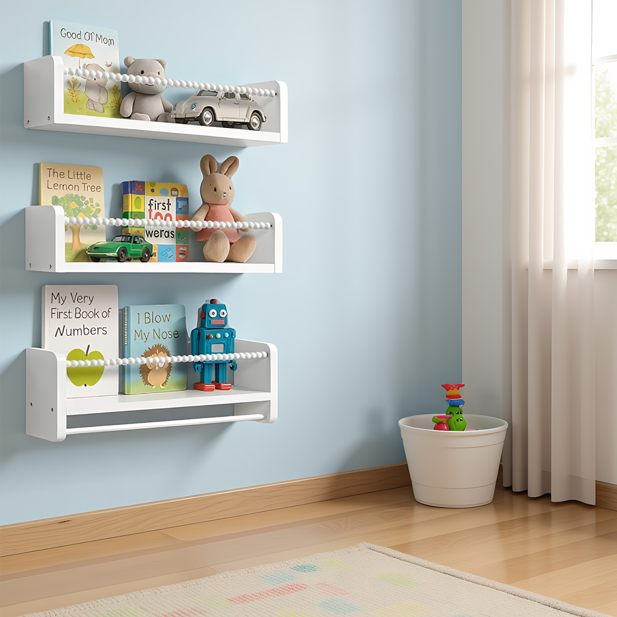 Półki wiszące na książki do po – Baby Nursery Floating Shelves recenzja i cena