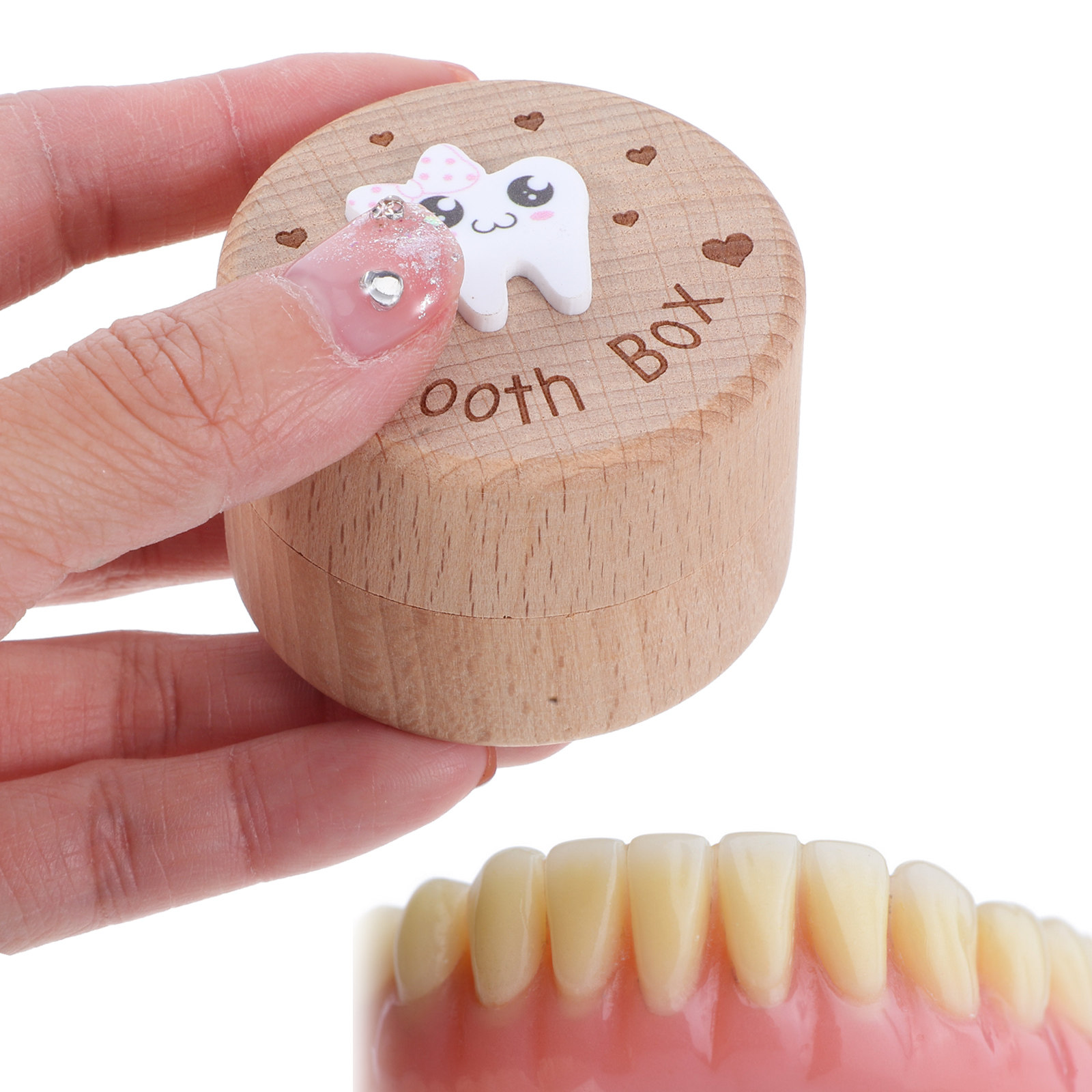 Pudełko na ząbki mleczne, drew – Baby Keepsake Box recenzja i cena