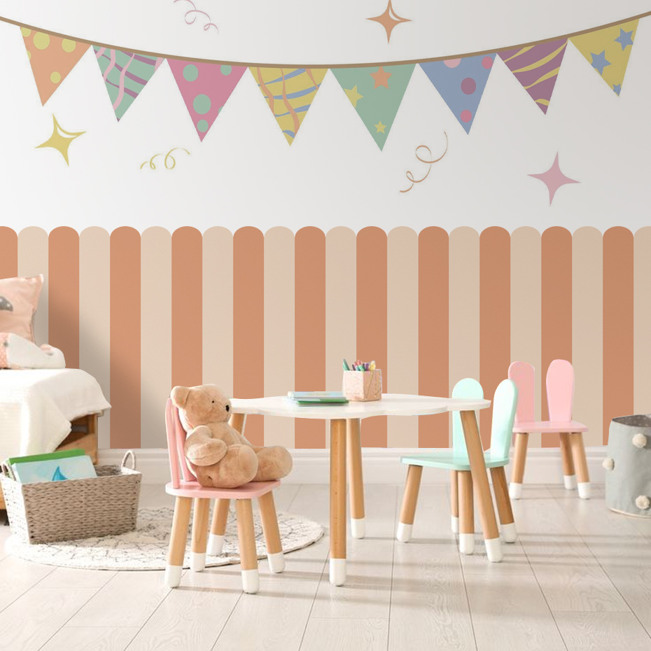 Wielokolorowa pionowa tapeta w – Baby Nursery Wall Decor recenzja i cena