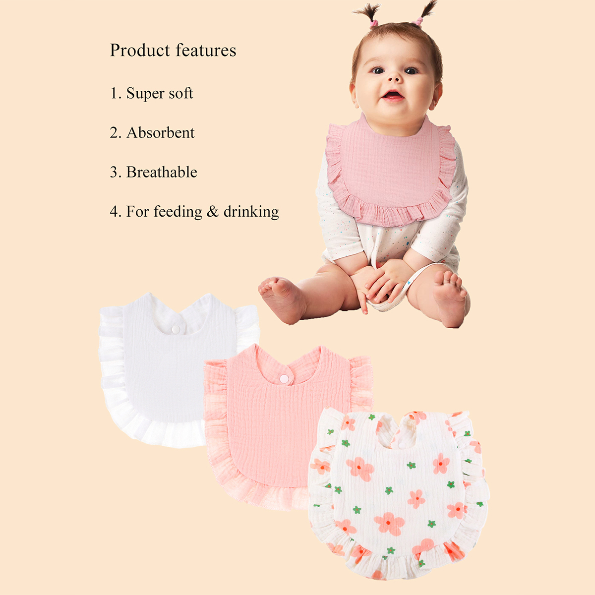 3 szt./zestaw Miękkie i chłonn – Baby Nursery Accessories recenzja i cena