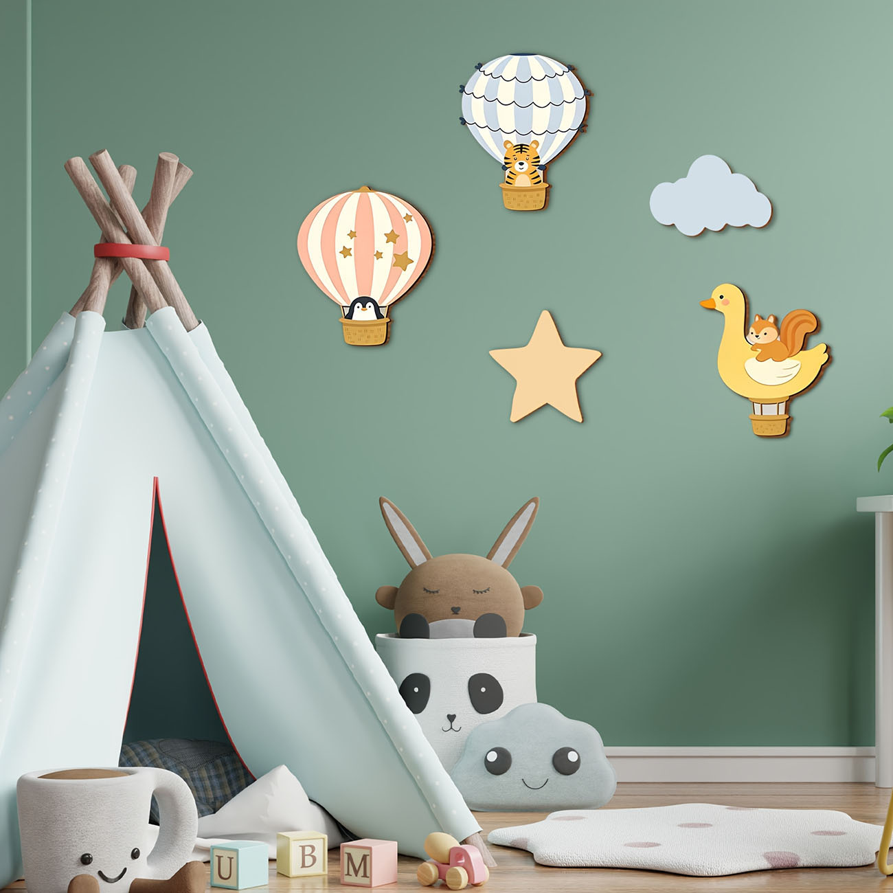 5 szt. Drewniane naklejki ście – Baby Nursery Labels recenzja i cena
