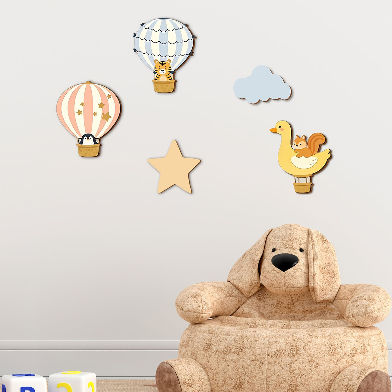 5 szt. Drewniane naklejki ście – Baby Nursery Labels recenzja i cena
