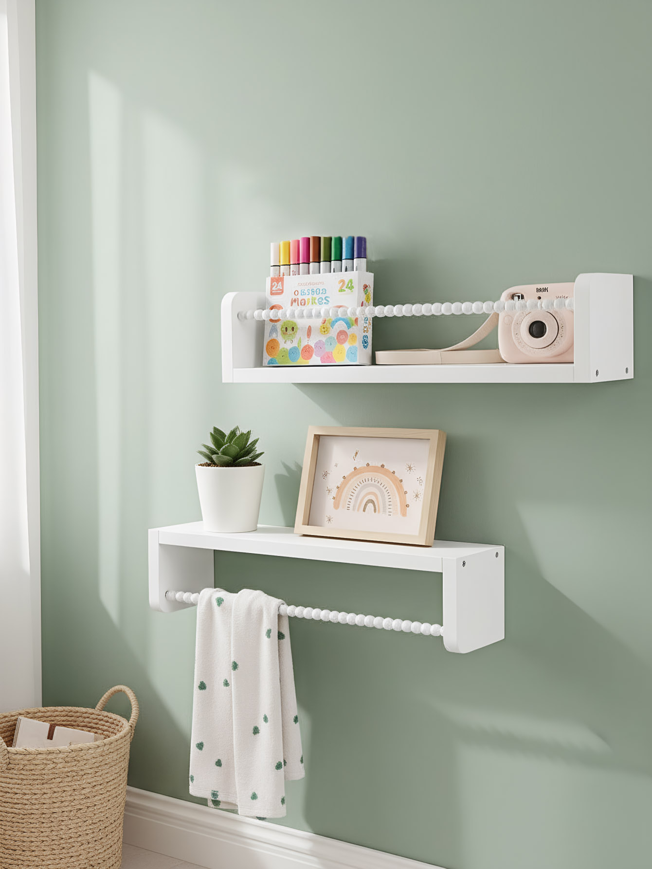 Drewniane półki na książki do  – Baby Nursery Floating Shelves recenzja i cena